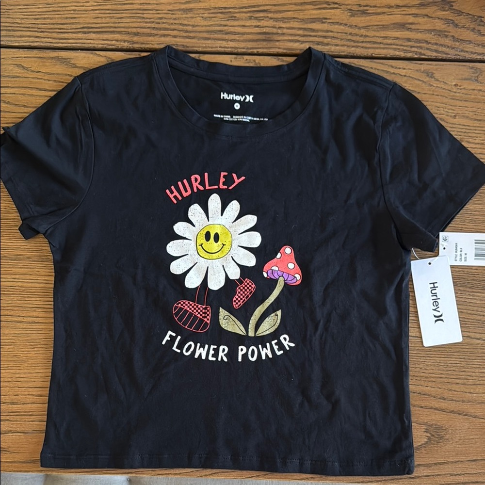 NWT Hurley Juniors' Powered Up Baby Tee